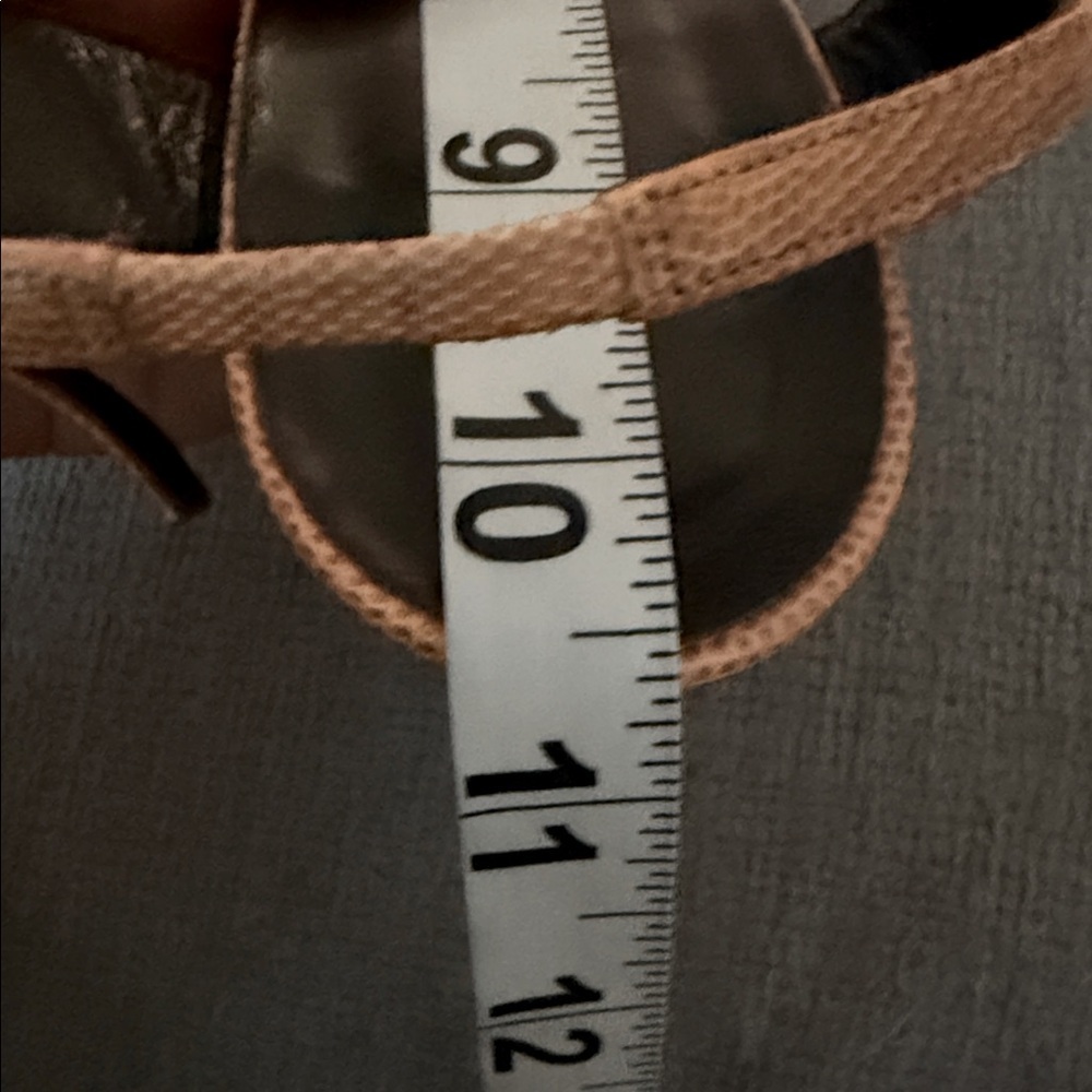 GIORGIO ARMANI Womens Croc Embossed Leather Heels Brown Tan Slingback Sz 38 1/2 - Picture 11 of 13